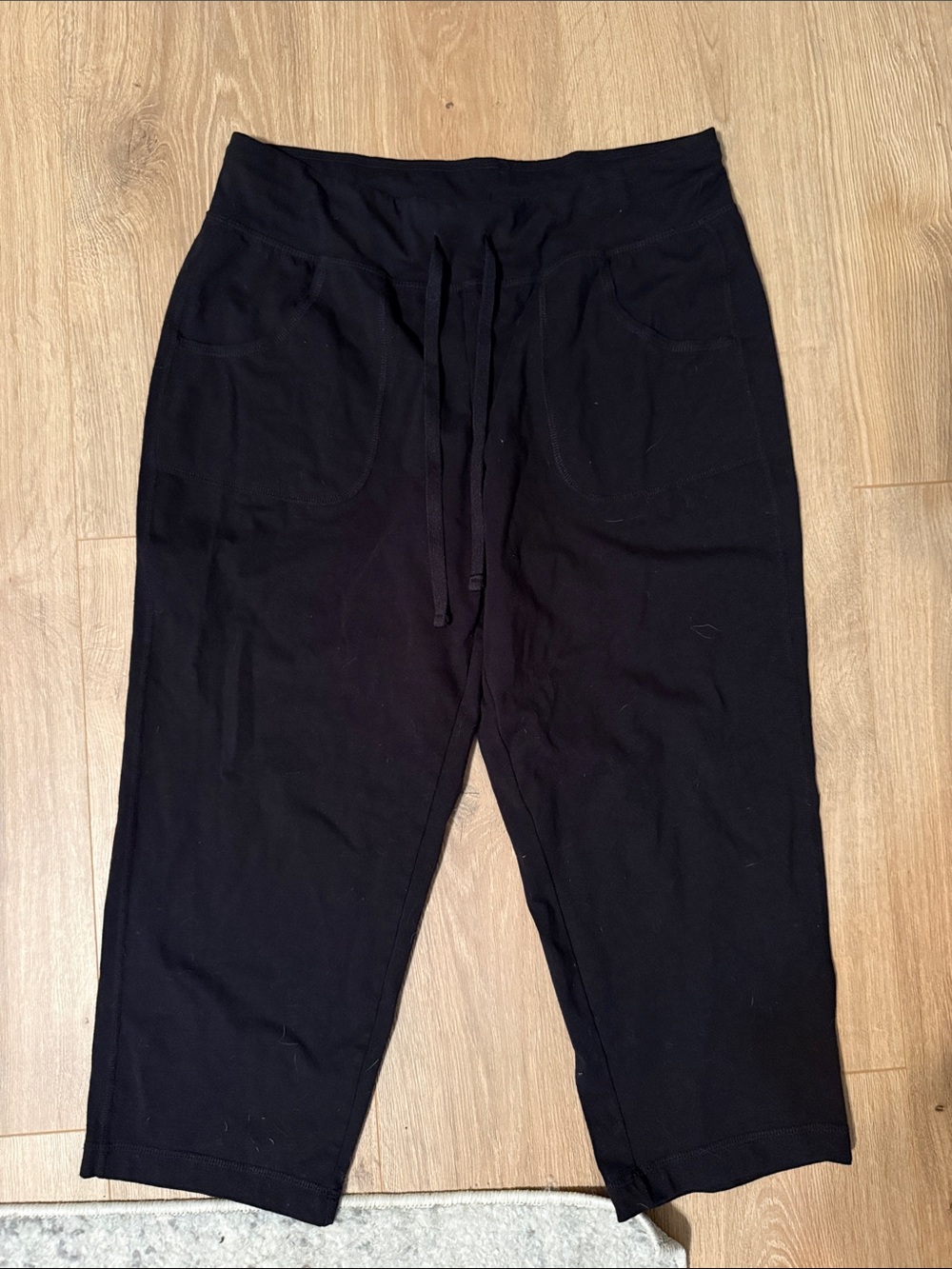 Black Drawstring Casual Pants